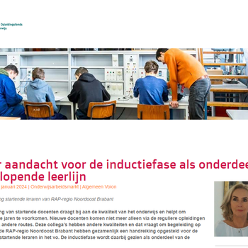 Mieke van Dijk vertelt in VOION over de handreiking begeleiding startende leraren in het voortgezet onderwijs