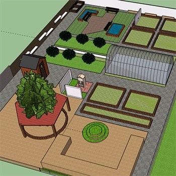 Bekijk het ontwerp van de schooltuin