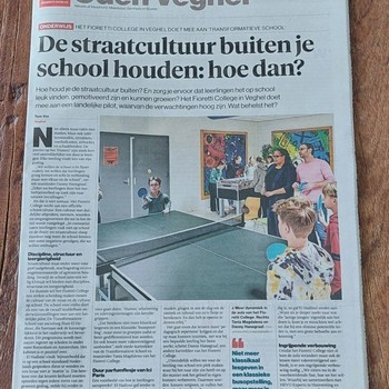 Brabants Dagblad: De straatcultuur buiten je school houden, zo doet het Fioretti dat.